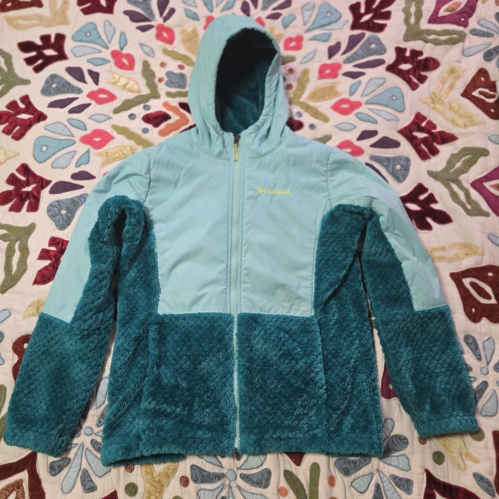 Columbia Youth Teal Hooded Jacket